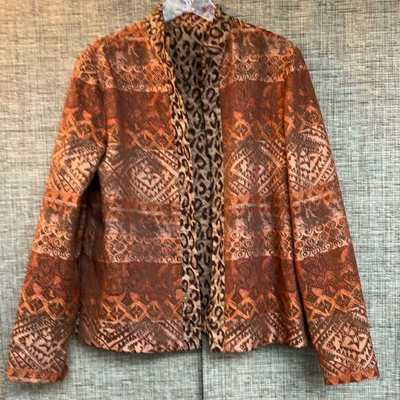 Women’s Vintage Custom made fully lined Jacket in brown and orange - Picture 1 of 6